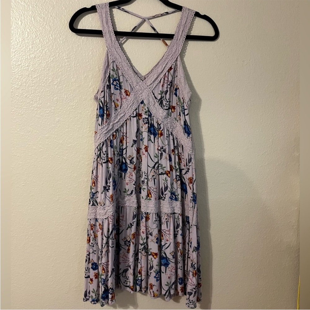 Vintage Xhilaration Lilac Floral Sleeveless Dress